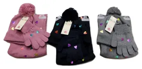 CONJUNTO 3 PIEZAS NIÑA CORAZONES - 2/5 AÑOS