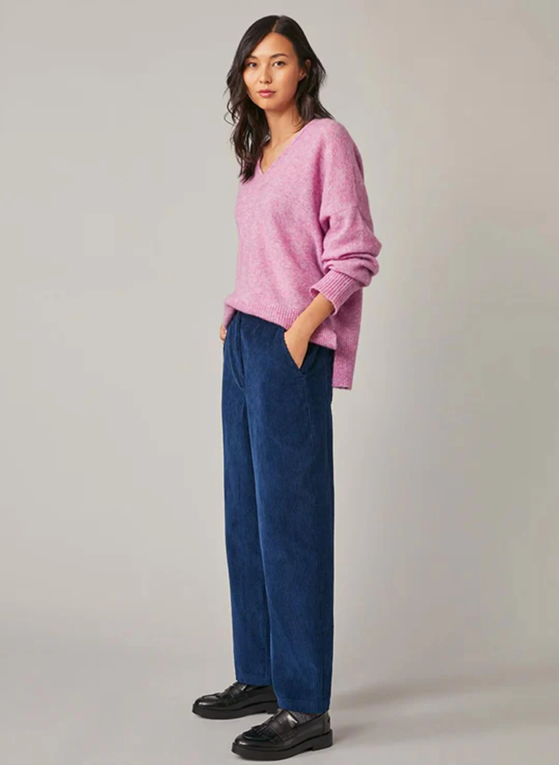 FRANCK - Pantalón cargo de algodón slim en azul