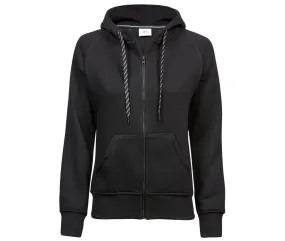 Tee Jays TJ5436 - Sudadera Fashion Con Capucha Y Cremallera Completa Para Mujer - Black